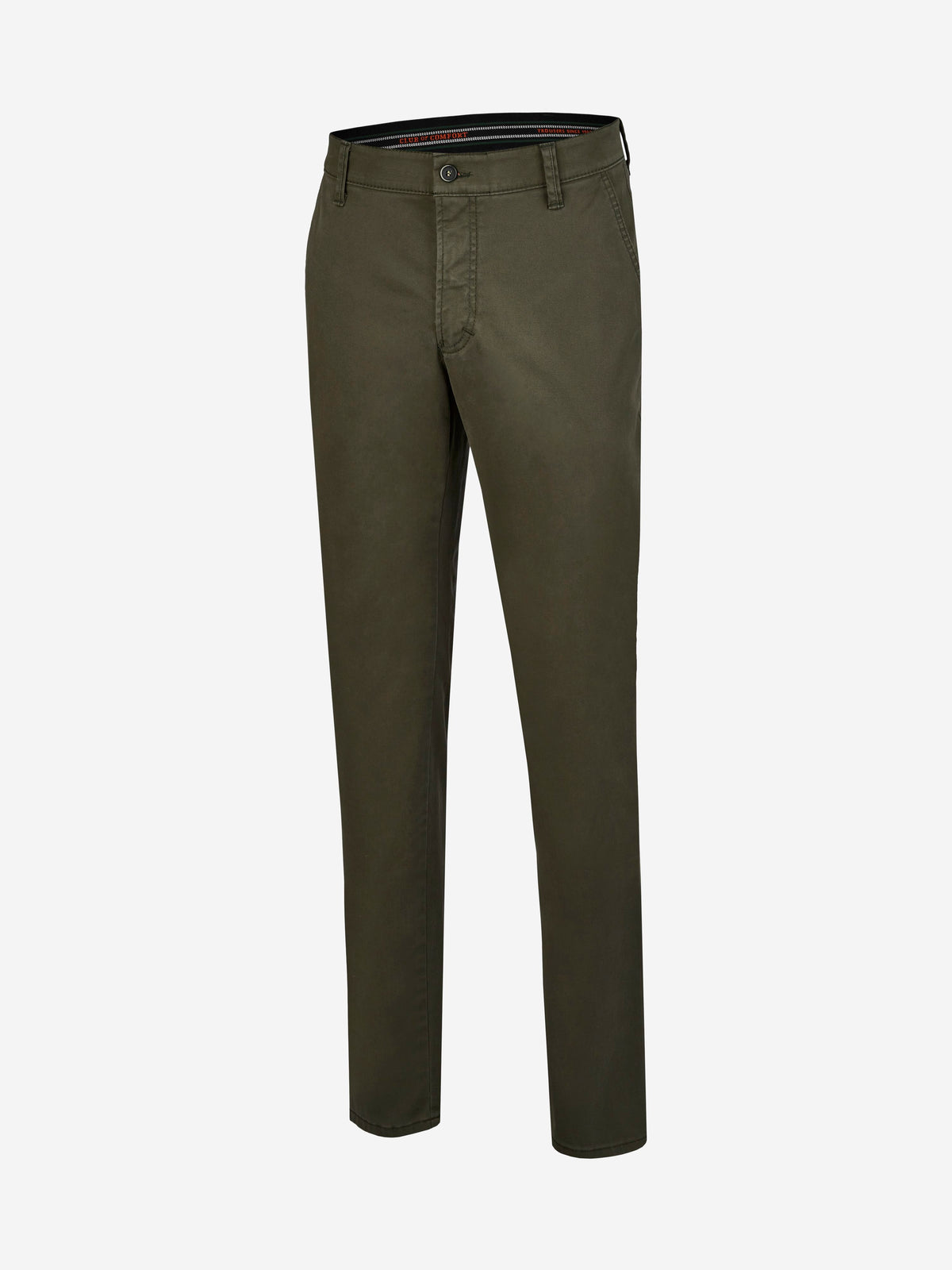 Bequeme DENVER 7819 Flat Front-Hose in Steingrau von Club of Comfort mit elastischem Komfortbund, Hemdenstopper, geradem Bein, aus hochelastischem Baumwoll-Gabardine, normaler Leibhöhe, Feinstruktur, für Herbst/Winter, Made in Green by Oeko-Tex.