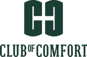 Das Logo des "Club of Concerning" zeigt eine stilisierte, offene Buchseite mit einem großen, dunkelgrünen "C" im Mittelpunkt. Darunter befindet sich der Schriftzug "CLUB OF CONCERNING" in dunklem Grün, wobei das Wort "CONCERNING" in Großbuchstaben geschrieben ist.